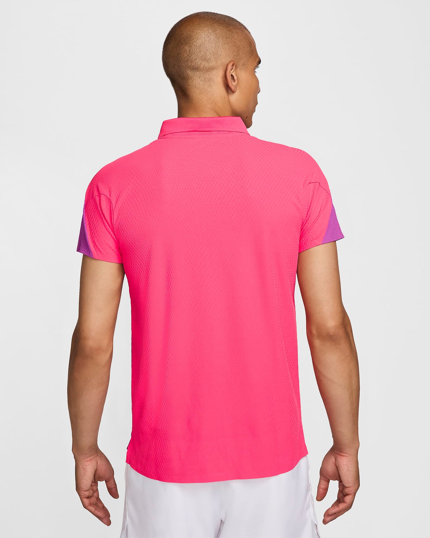 Nike Men's Slam Dri-FIT Advantage Slam Ultimate Tennis Polo - Hot Fuchsia Aster Pink White - FQ2015-518