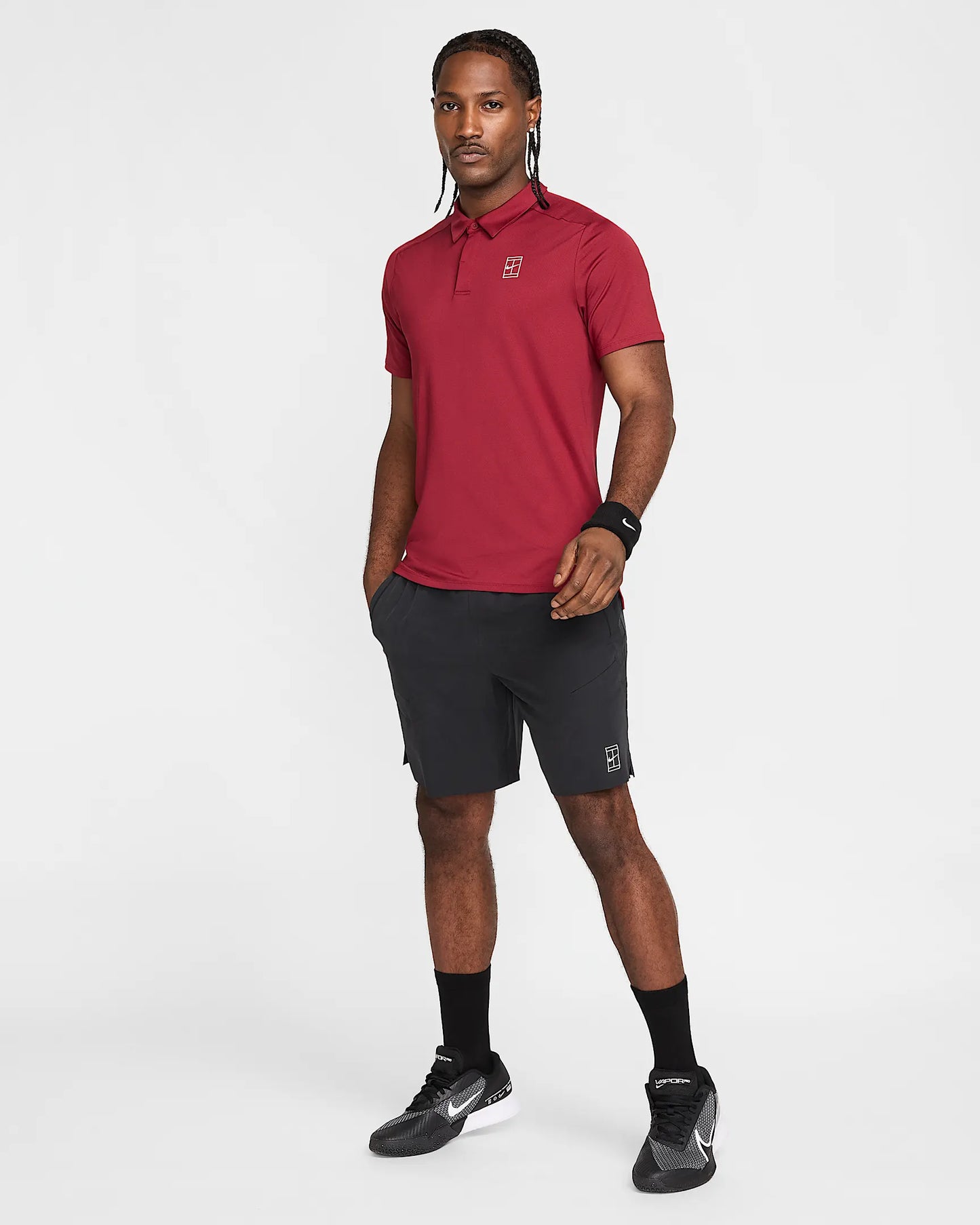 NikeCourt Advantage Men's Dri-FIT Tennis Polo - 2025 - Team Red Gym Red White - FZ6907-677