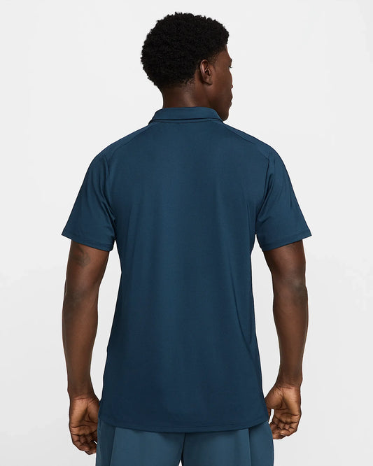 NikeCourt Advantage Men's Dri-FIT Tennis Polo- Armory Navy - Armory Navy White White - FZ6907-478