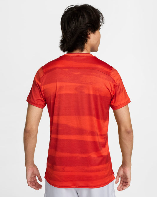 NikeCourt Advantage Men's Dri-FIT Tennis Top - Team Orange White - FQ2088-891
