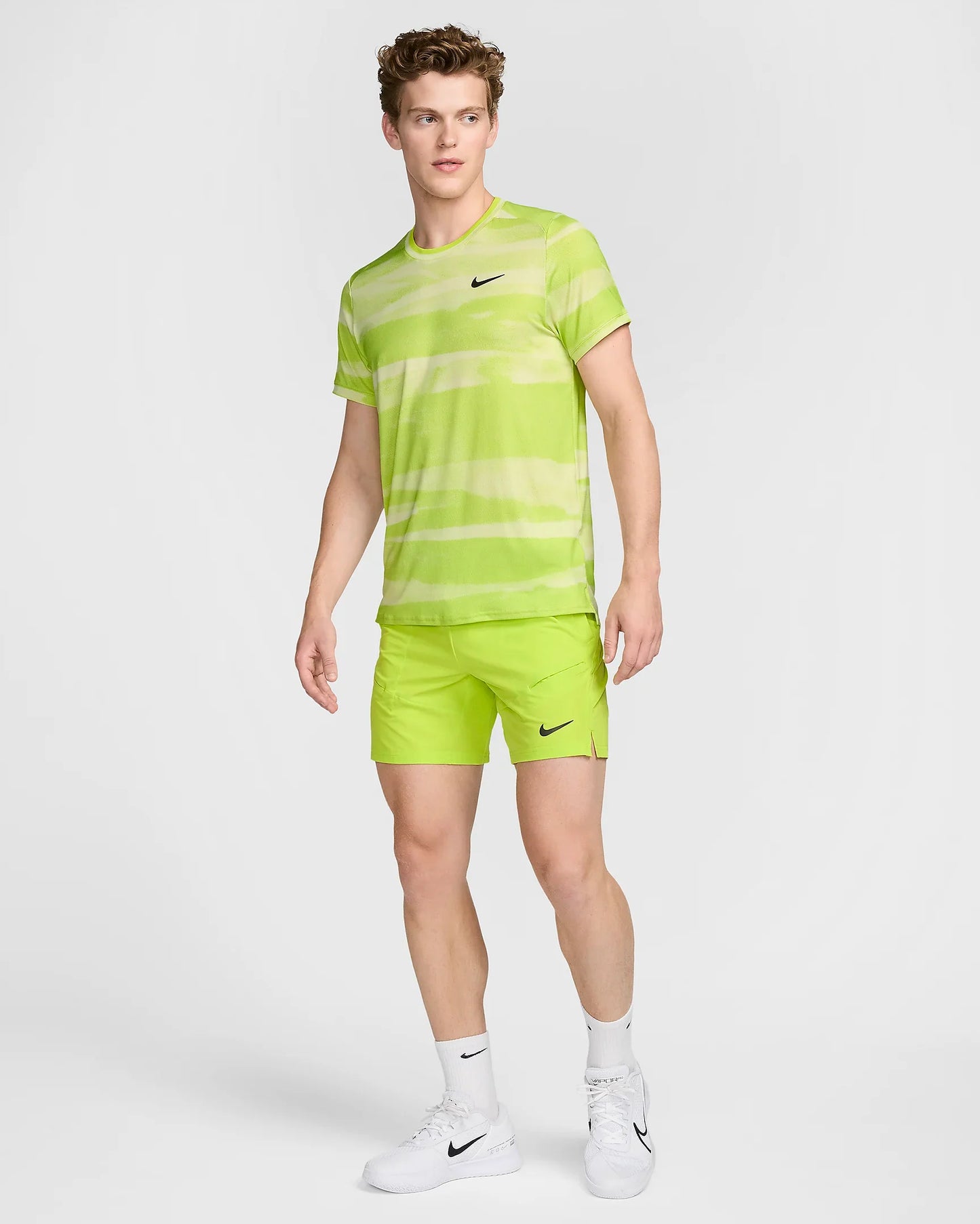 NikeCourt Advantage Men's Dri-FIT Tennis Top - Life Lime Black - FQ2088-751