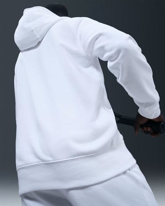 Nike Men's NikeCourt Dri-FIT Heritage Fleece Pull-Over Hoodie - White - HM6759-100