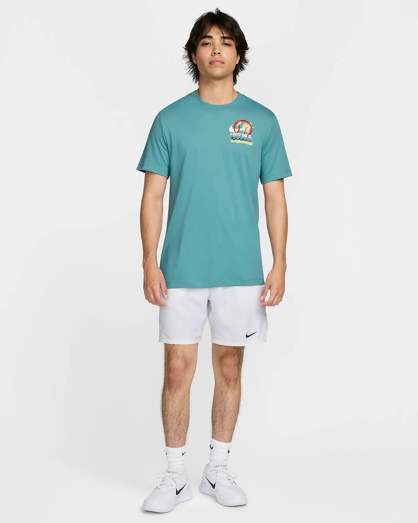 NikeCourt Men's Dri-FIT Tennis T-Shirt - Light Blue - FZ8111-464