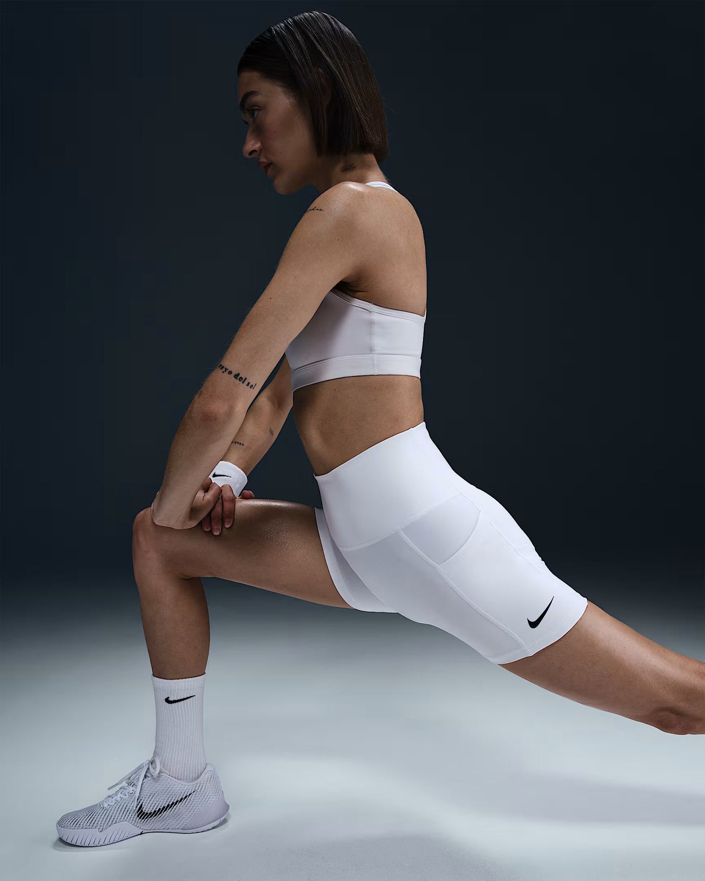 NikeCourt Women's Tennis Shorts - White Black - FZ6677-101