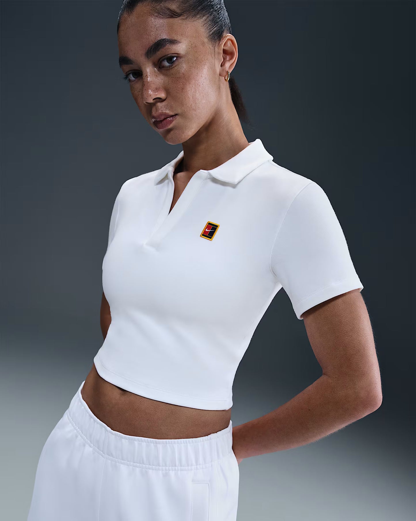 NikeCourt Heritage Women's Short Sleeve Cropped Tennis Polo