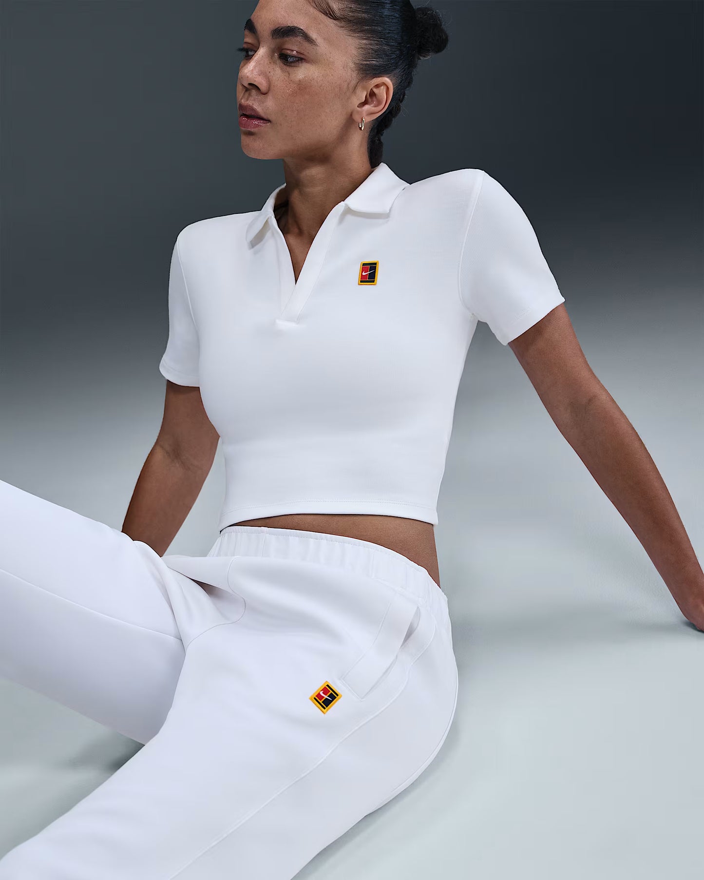 NikeCourt Heritage Women's Short Sleeve Cropped Tennis Polo