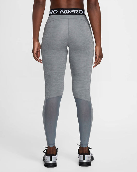 Nike Pro Leggings - Smoke Grey Htr Black White - CZ9779-084