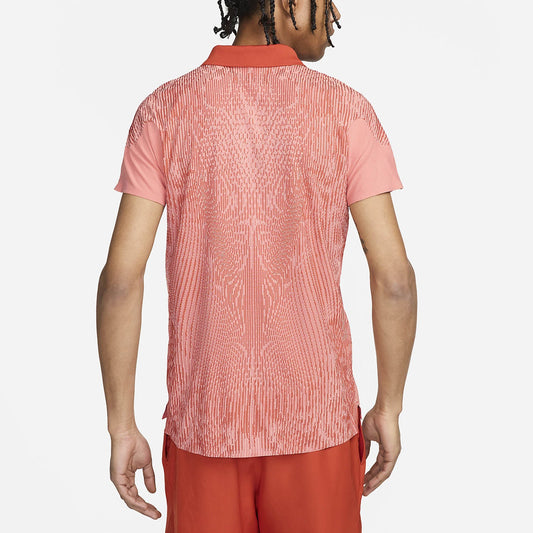 Nike Slam Men's Dri-FIT ADV Tennis Polo - Pink Quartz Rust Factor White - FD5244-606