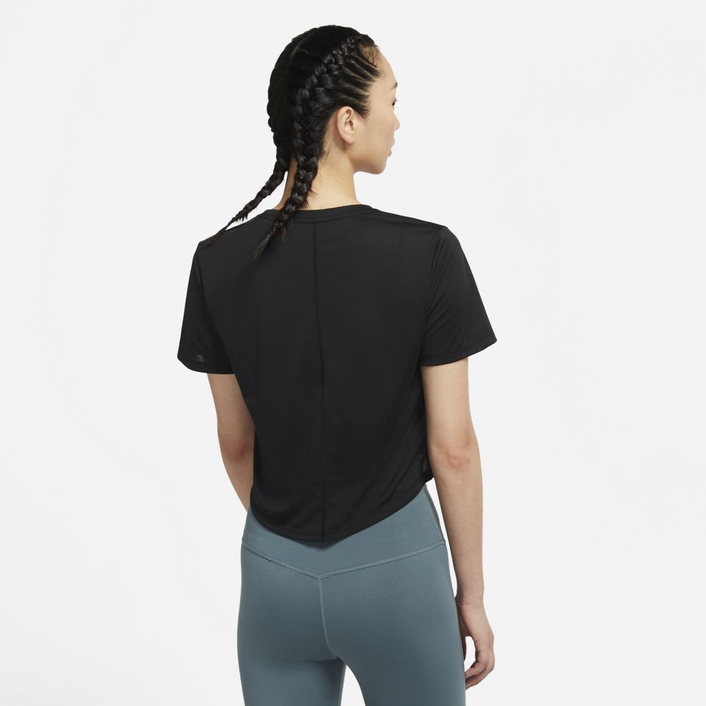 Nike Dri-FIT One Women's Standard Fit Short-Sleeve Cropped Top - Black - DD4954-010