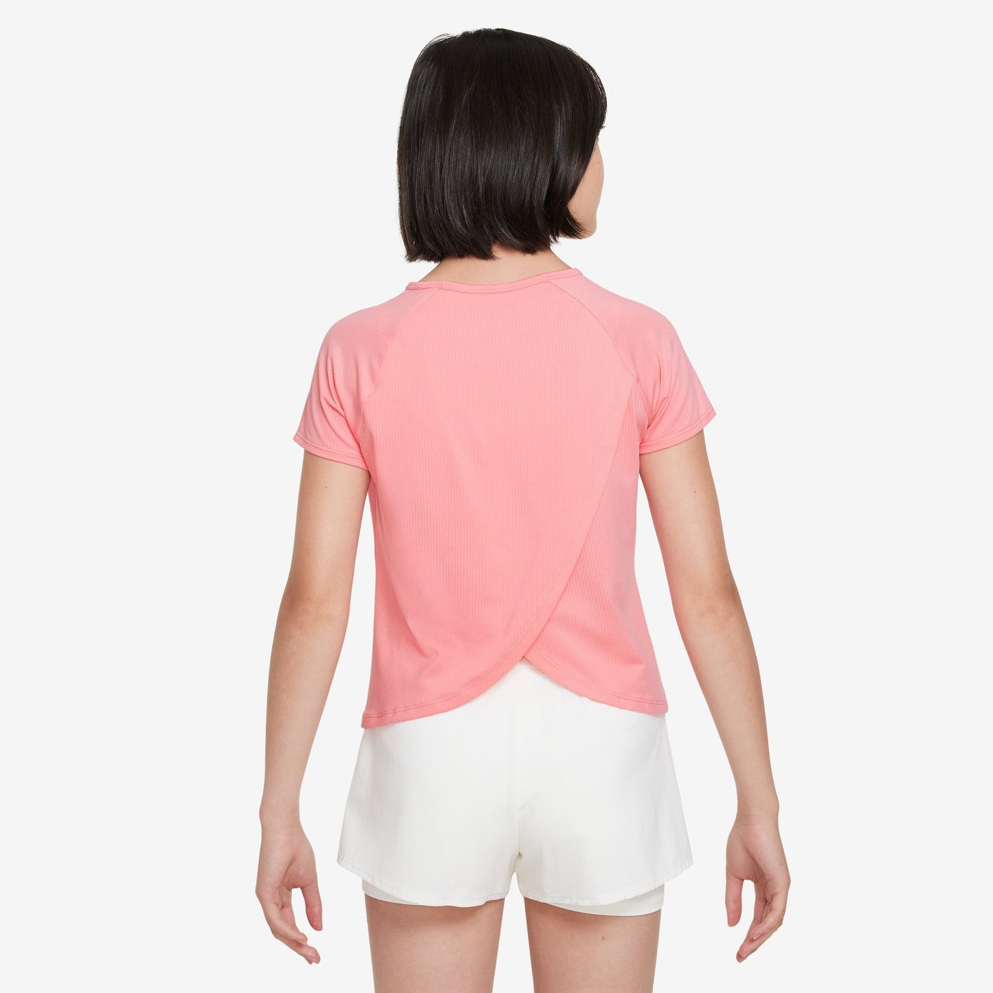 Nike Girl's NikeCourt Victory Dri-FIT Top Short Sleeve - Coral Chalk Coral Chalk White - CV7567-611