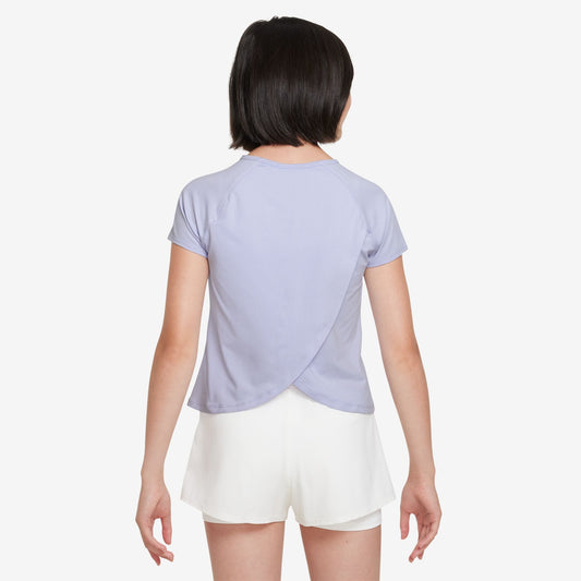 Nike Girl's NikeCourt Victory Dri-FIT Top Short Sleeve - Oxygen Purple - CV7567-536