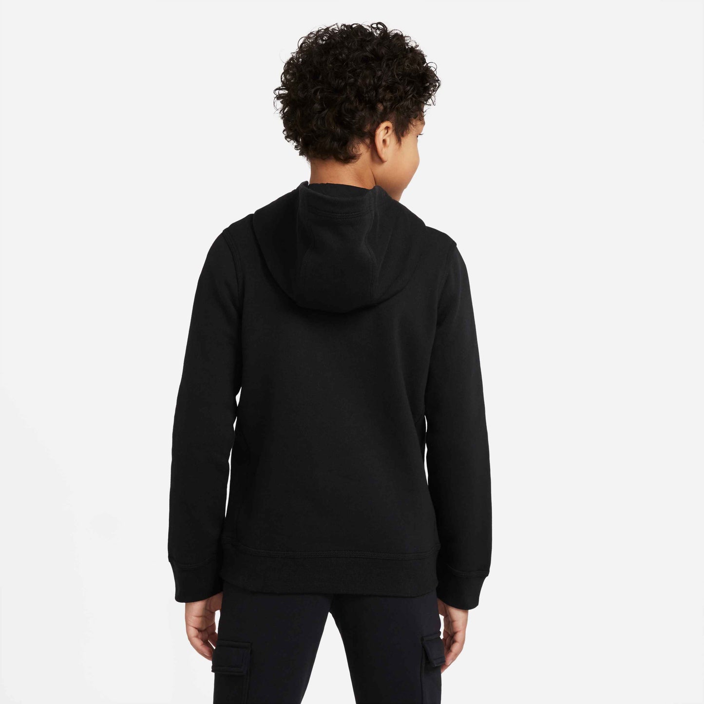 Nike Boy's Sportwear Hoodie Pull-Over Club - Black White - BV3757-011