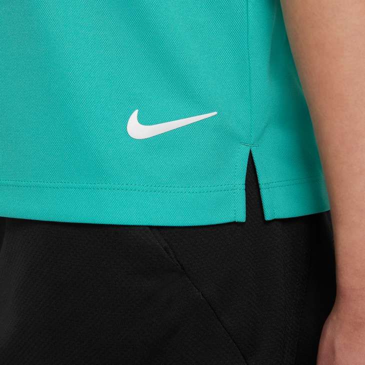 Nike Girl's Dri-FIT Victory Short Sleeve Solid Polo - Washed Teal - DN1967-392