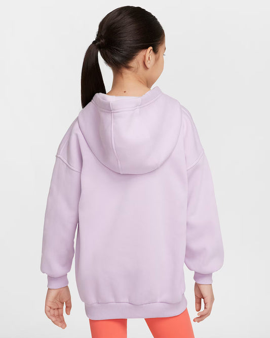 Nike Sportswear Club Fleece Big Kids' Oversized Pullover Hoodie - Doll White - FZ5579-537