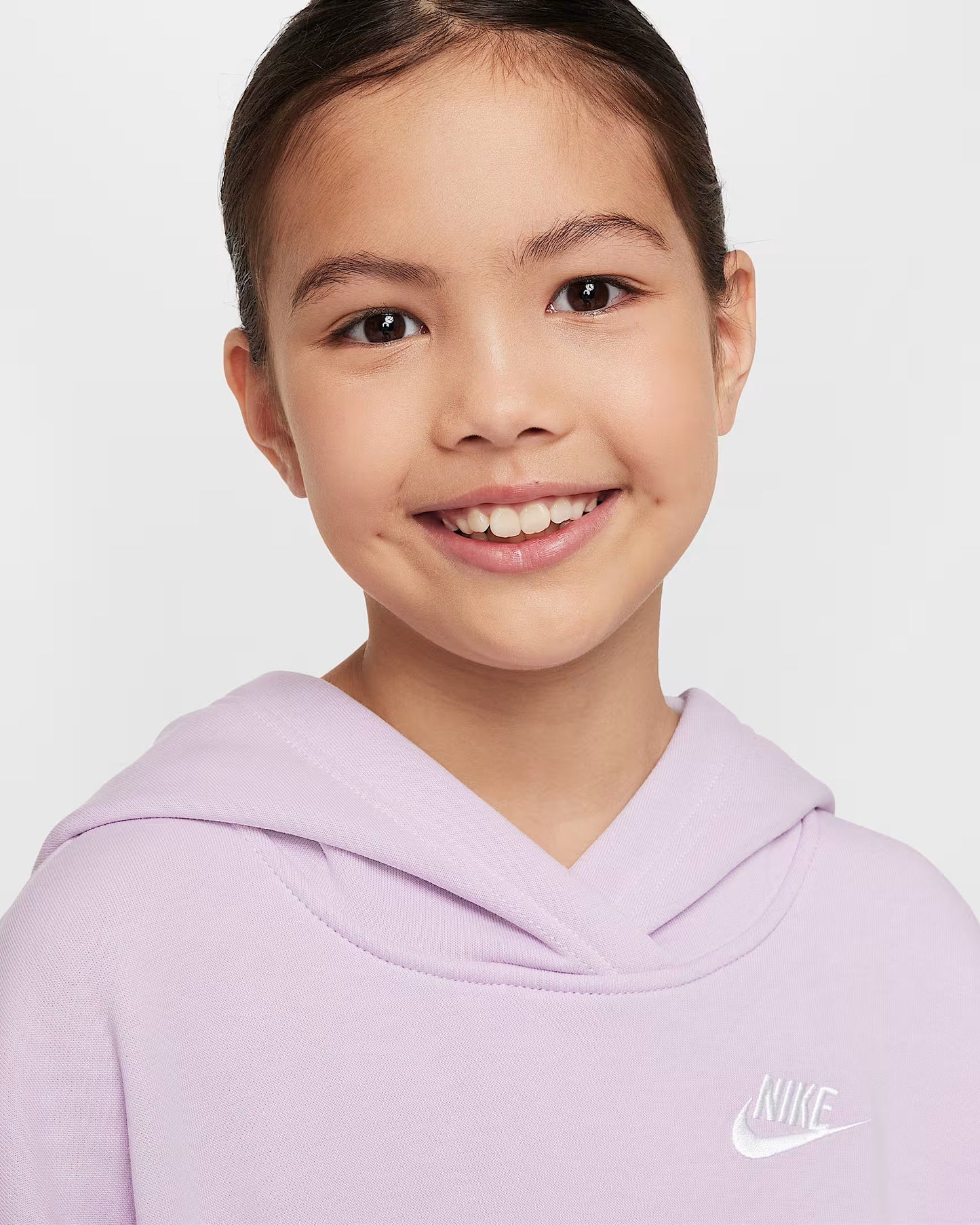 Nike Sportswear Club Fleece Big Kids' Oversized Pullover Hoodie - Doll White - FZ5579-537