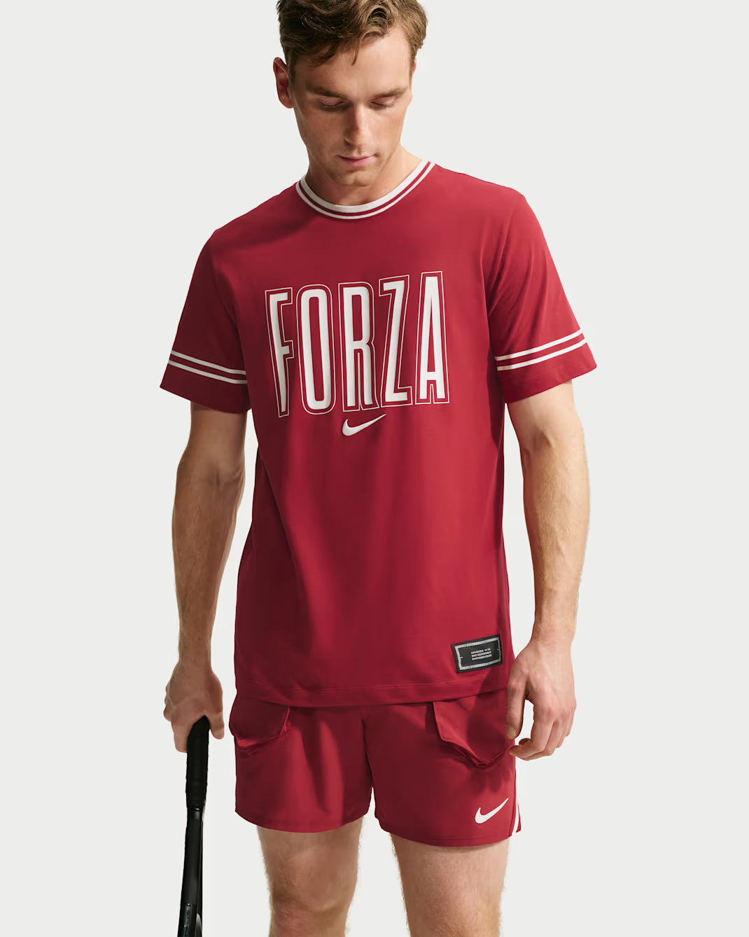 Jannik Sinner Men's Dri-FIT Tennis T-Shirt Dri-FIT US Open - Red - IM6123-677