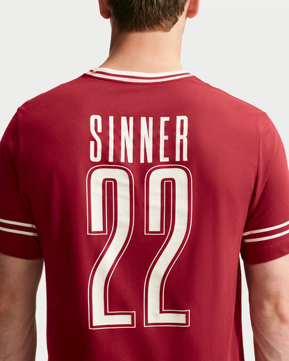 Jannik Sinner Men's Dri-FIT Tennis T-Shirt Dri-FIT US Open - Red - IM6123-677