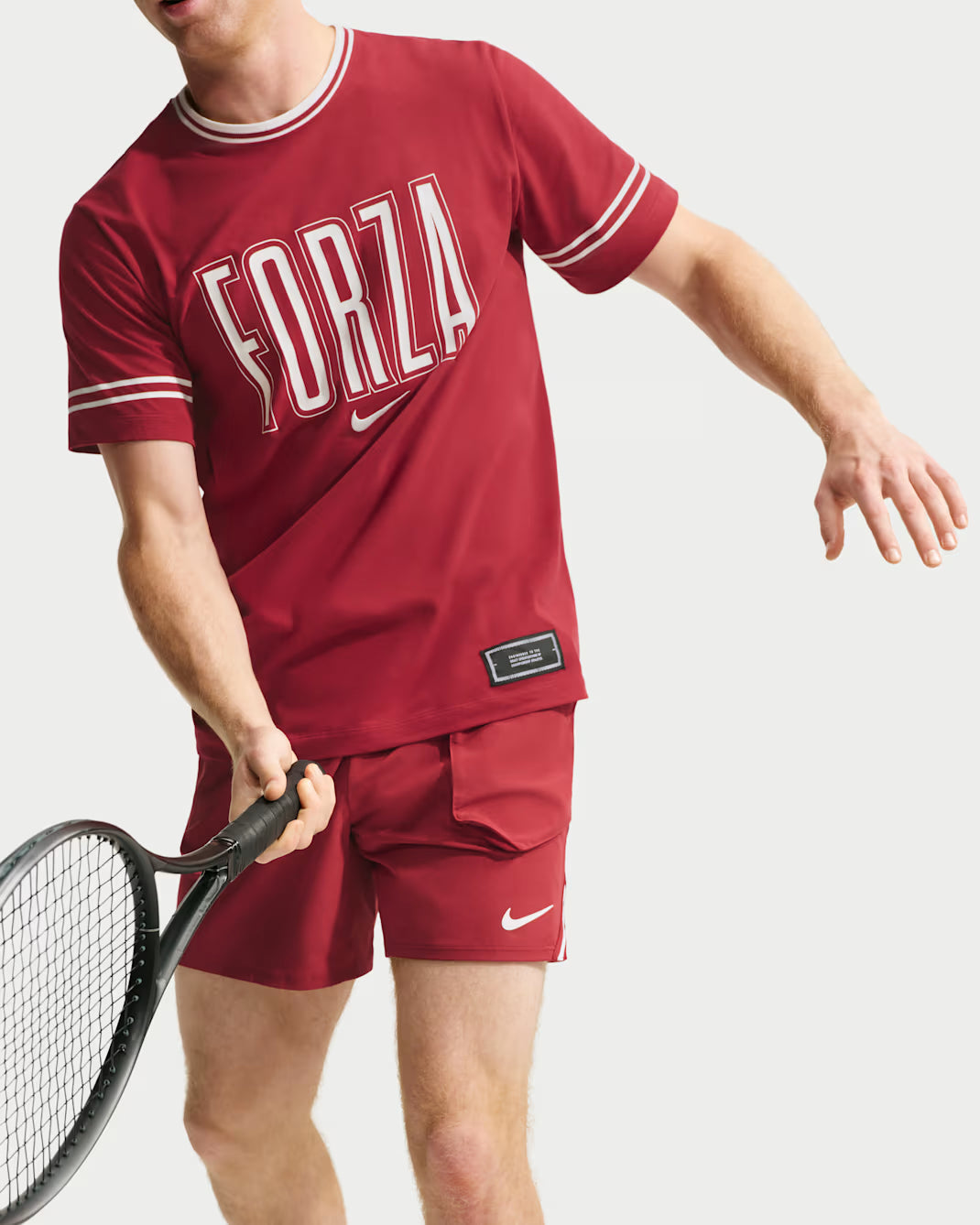 Jannik Sinner Men's Dri-FIT Tennis T-Shirt Dri-FIT US Open - Red - IM6123-677