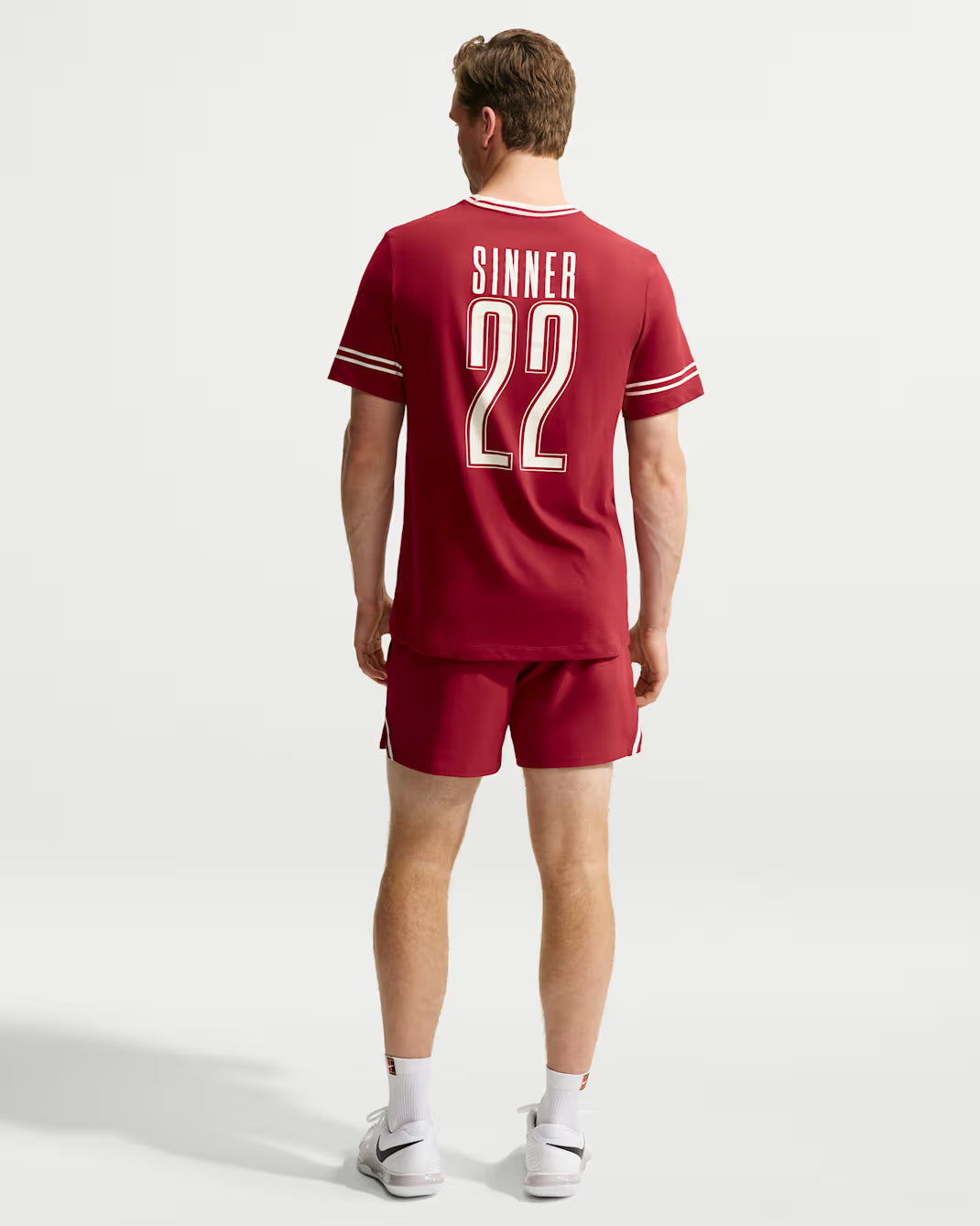 Jannik Sinner Men's Dri-FIT Tennis T-Shirt Dri-FIT US Open - Red - IM6123-677