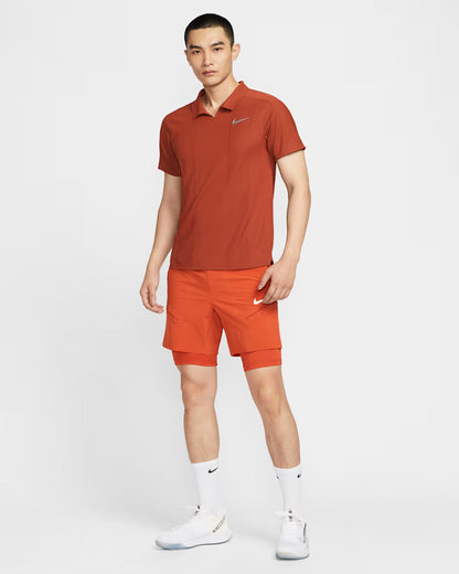 Nike Men's NikeCourt Dri-FIT Advantage Slam Polo New York - Rugged Orange - HM6752-832