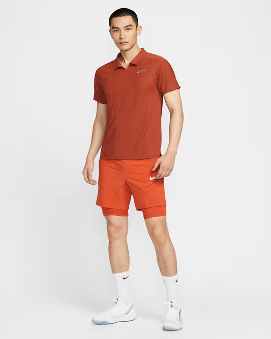 Nike Men's NikeCourt Dri-FIT Advantage Slam Polo New York - Rugged Orange - HM6752-832