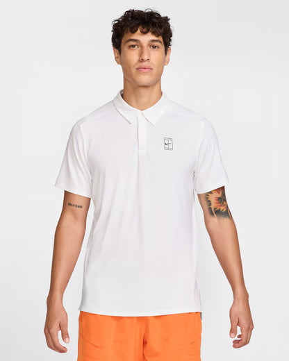 NikeCourt Advantage Men's Dri-FIT Tennis Polo - 2025 - White - FZ6907-100