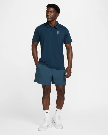NikeCourt Advantage Men's Dri-FIT Tennis Polo- Armory Navy - Armory Navy White White - FZ6907-478