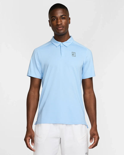 NikeCourt Advantage Men's Dri-FIT Tennis Polo - Psychic Blue Star Blue Black - FZ6907-422