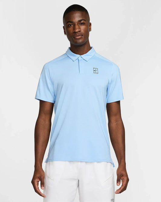NikeCourt Advantage Men's Dri-FIT Tennis Polo - Psychic Blue Star Blue Black - FZ6907-422