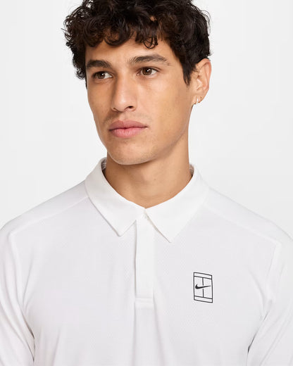 NikeCourt Advantage Men's Dri-FIT Tennis Polo - 2025 - White - FZ6907-100