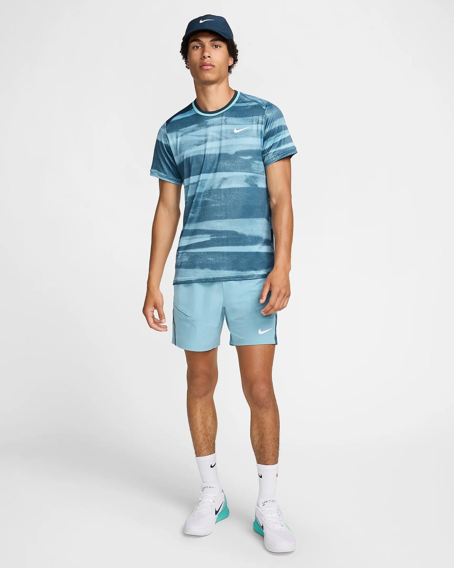 NikeCourt Advantage Men's Dri-FIT 7" Tennis Shorts - Light Blue - FD5336-464