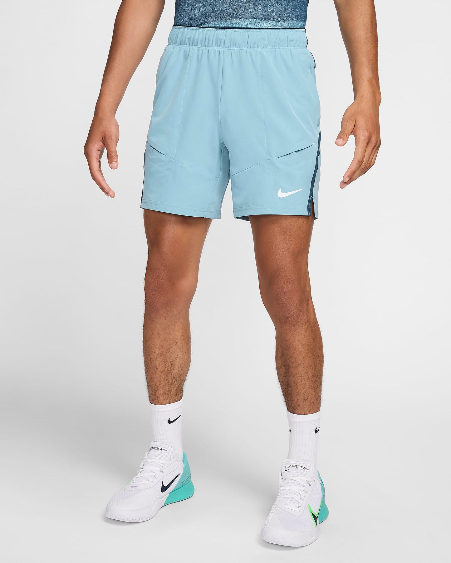 NikeCourt Advantage Men's Dri-FIT 7" Tennis Shorts - Light Blue - FD5336-464