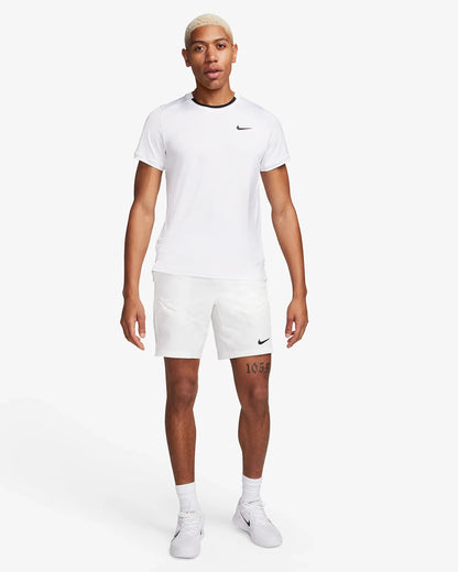 NikeCourt Advantage Men's Dri-FIT Tennis Top - White Black - FD5320-102