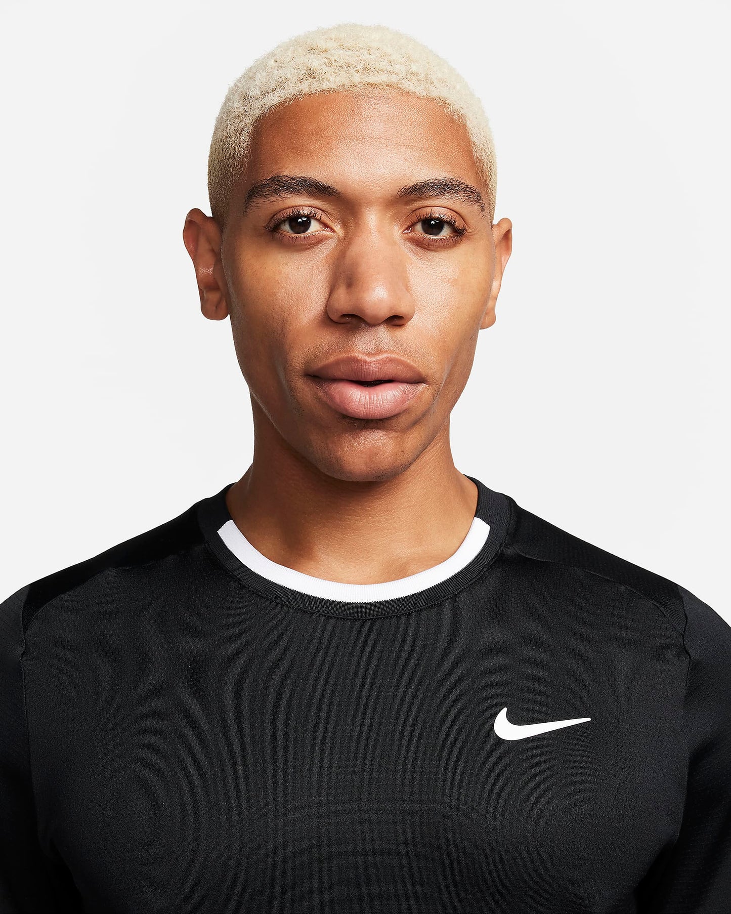 NikeCourt Advantage Men's Dri-FIT Tennis Top - Black White - FD5320-011