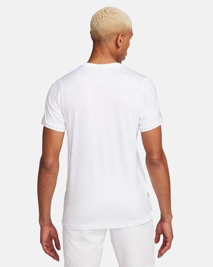 NikeCourt Advantage Men's Dri-FIT Tennis Top - White Black - FD5320-102