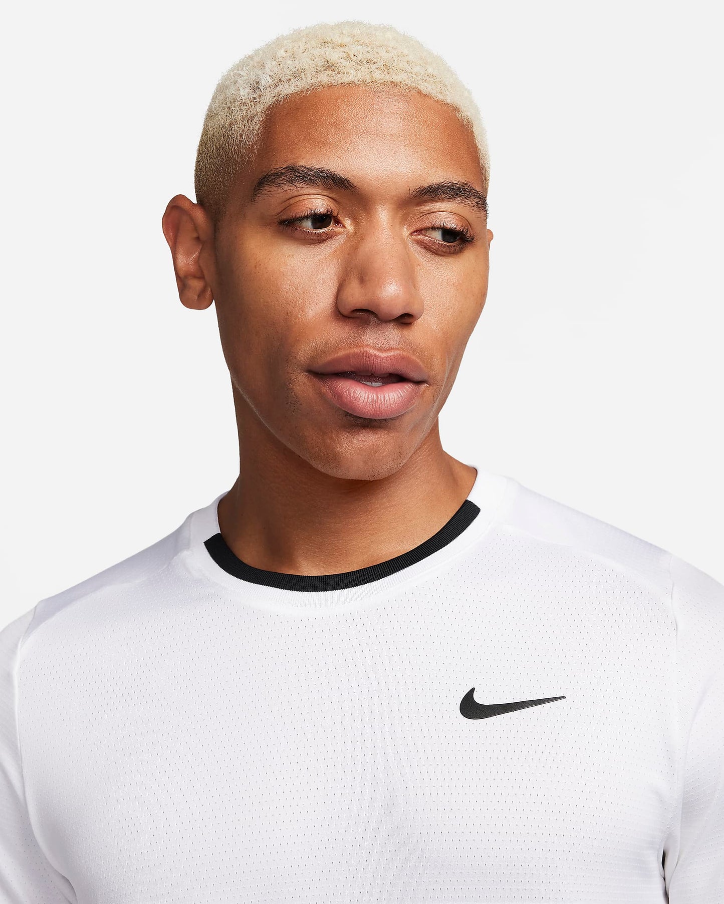 NikeCourt Advantage Men's Dri-FIT Tennis Top - White Black - FD5320-102
