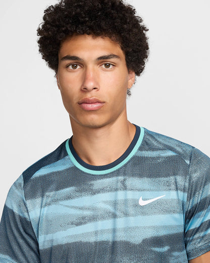 NikeCourt Advantage Men's Dri-FIT Tennis Top - Light Blue - FQ2088-464