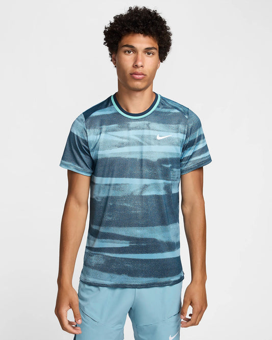 NikeCourt Advantage Men's Dri-FIT Tennis Top - Light Blue - FQ2088-464