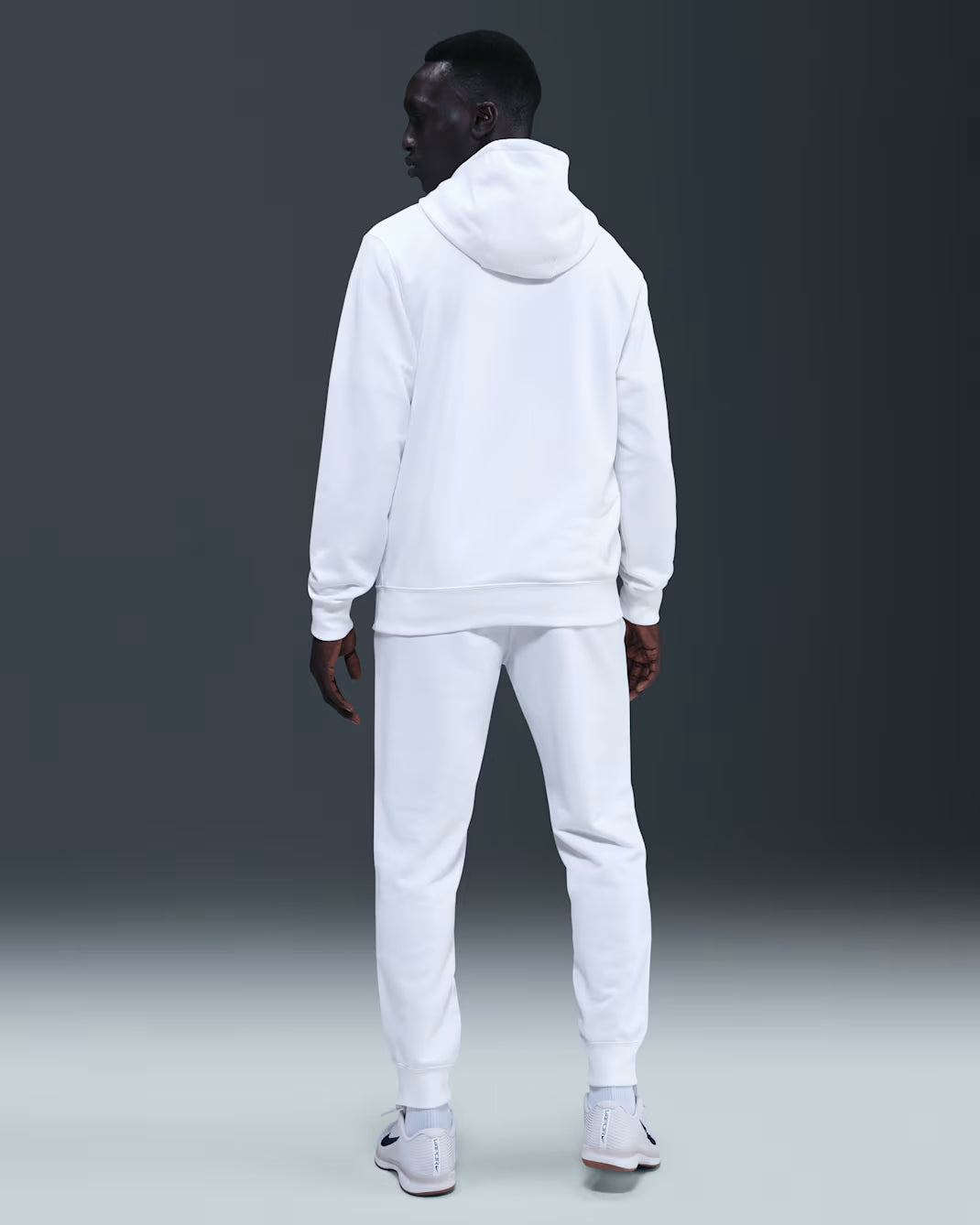Nike Men's NikeCourt Dri-FIT Heritage Fleece Pull-Over Hoodie - White - HM6759-100