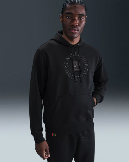 Nike Men's NikeCourt Dri-FIT Heritage Fleece Pull-Over Hoodie - Black - HM6759-010
