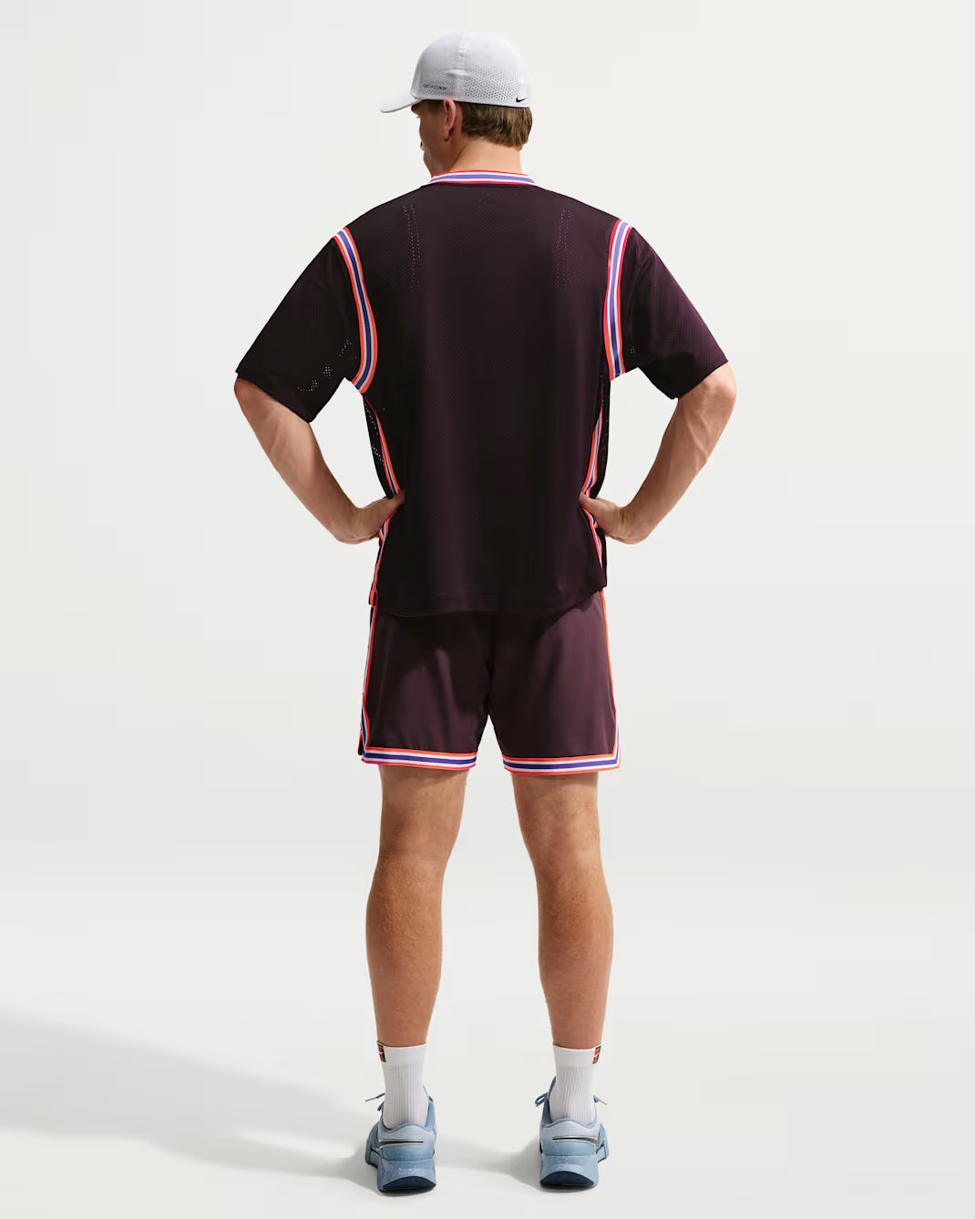 NikeCourt Men's Dri-FIT Slam Short Sleeve Button Up New York - Burgundy Ash - IM6611-647