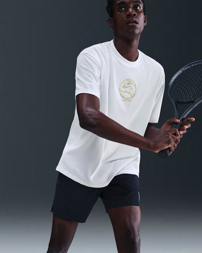 Nike Men's NikeCourt Dri-FIT Tee M90 Shadow Masters - White - IO6234-100