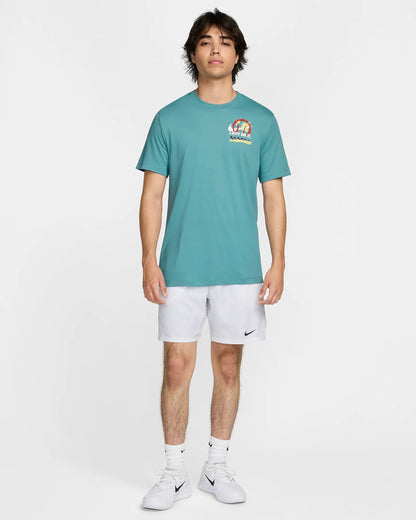 NikeCourt Men's Dri-FIT Tennis T-Shirt - Light Blue - FZ8111-464