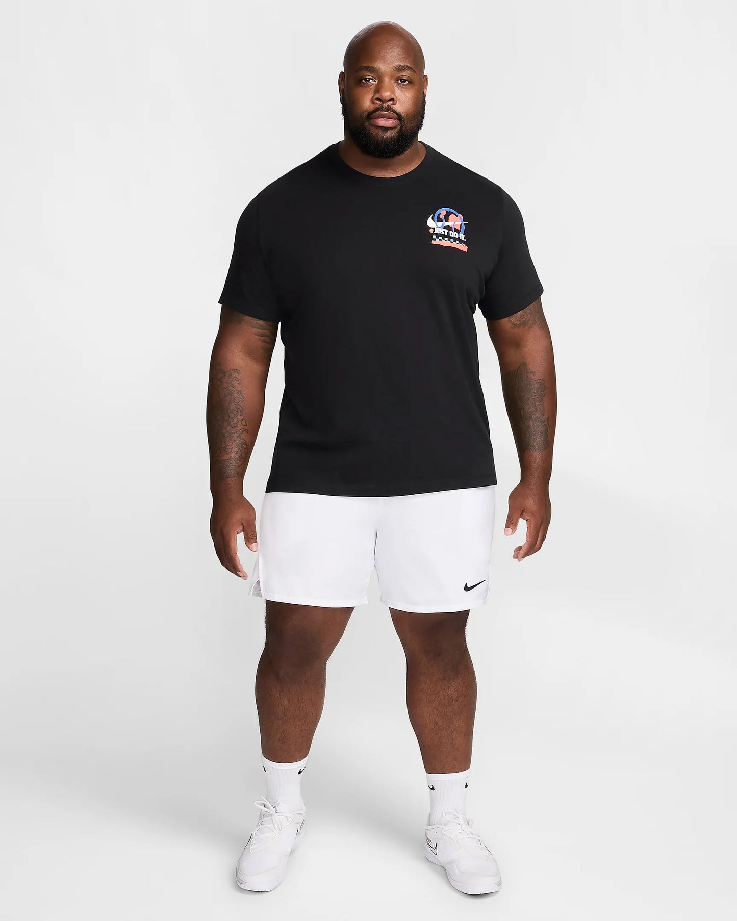 NikeCourt Men's Dri-FIT Tennis T-Shirt - Black - FZ8111-010
