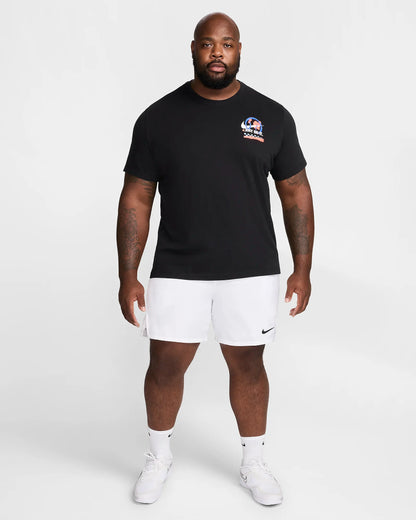 NikeCourt Men's Dri-FIT Tennis T-Shirt - Black - FZ8111-010