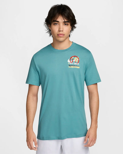 NikeCourt Men's Dri-FIT Tennis T-Shirt - Light Blue - FZ8111-464