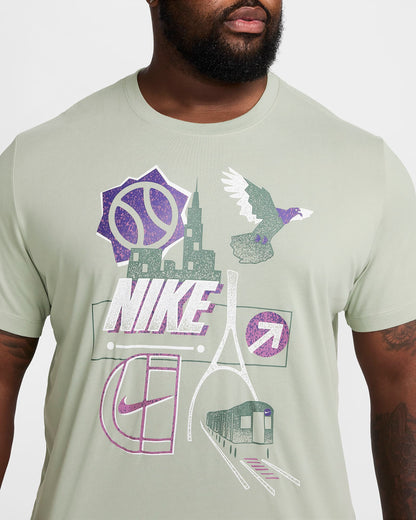 NikeCourt Men's Dri-FIT Tennis T-Shirt - Jade Horizon - FZ8109-370