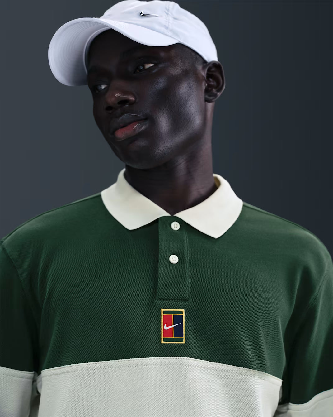Nike Men's NikeCourt Heritage Long Sleeve Polo - Fir - HQ1748-323