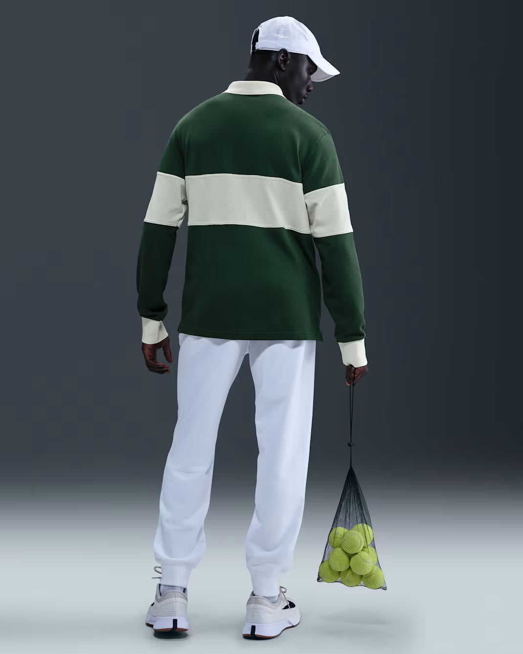 Nike Men's NikeCourt Heritage Long Sleeve Polo - Fir - HQ1748-323
