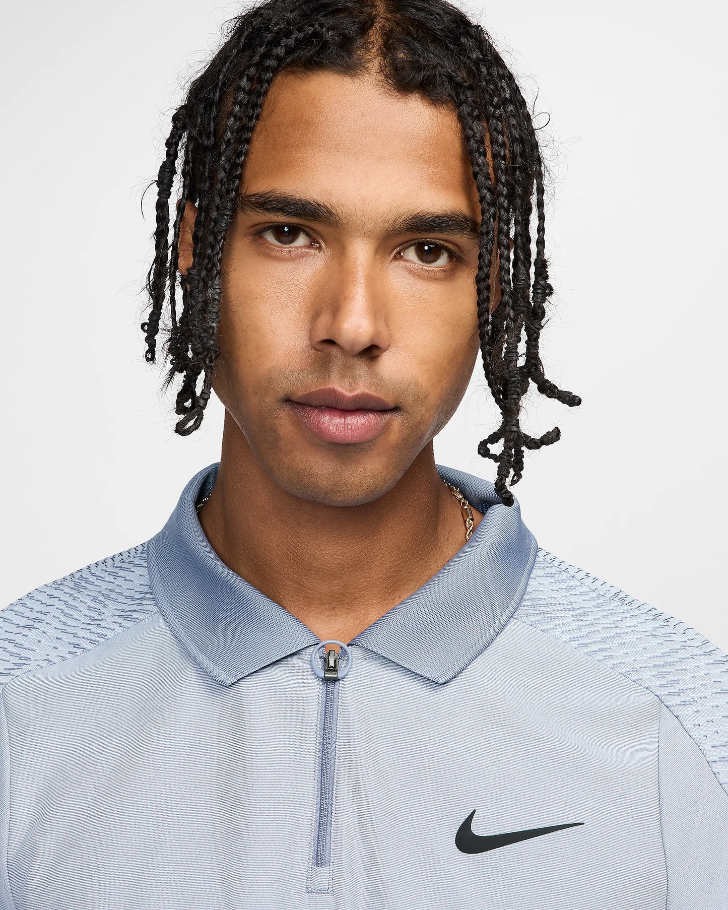 Nike Slam Men's Dri-FIT ADV Tennis Polo - Lt Armory Blue Ashen Slate White - FD5244-440